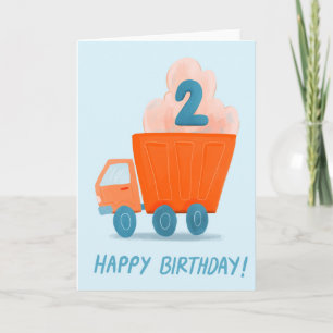 Cartão Feliz Aniversário para 2 Anos de Idade