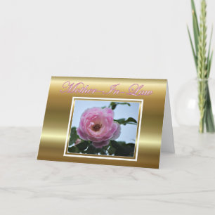Cartão Feliz aniversário para a mãe na lei com flores