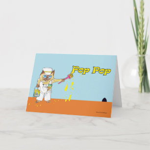 Cartão Feliz aniversário para a parede de pintura de Pop