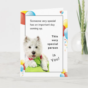 Cartão Feliz aniversário para alguém especial com um We