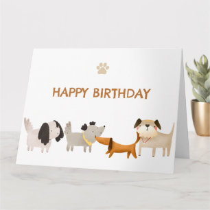 Cartão Feliz aniversário para animais de estimação de Cãe