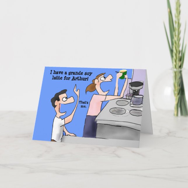 Cartão Feliz aniversário para marido café mug (Frente)