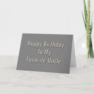Cartão Feliz Aniversário Para Meu Tio Favorito