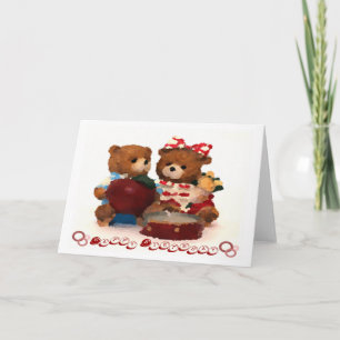 Cartão Feliz aniversário para o casal do urso