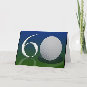 Cartão Feliz Aniversário para o docinho de golfe de 60 an