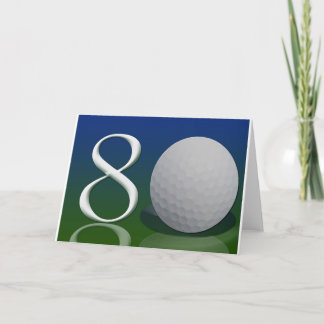 Cartão Feliz Aniversário para o docinho de golfe de 80 an