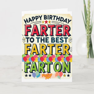 Cartão Feliz aniversário para o Melhor Fartor