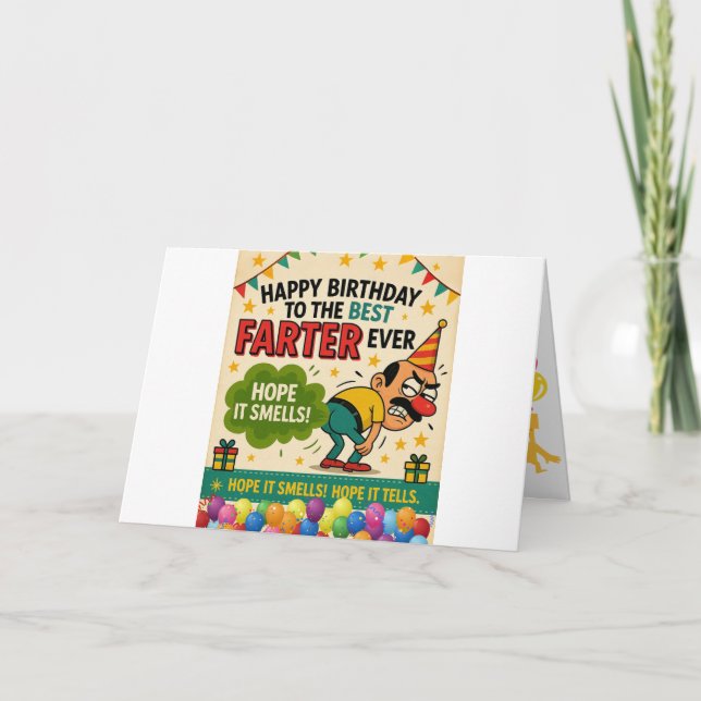 Cartão Feliz aniversário para o Melhor Fazedor de Sempre (Frente)