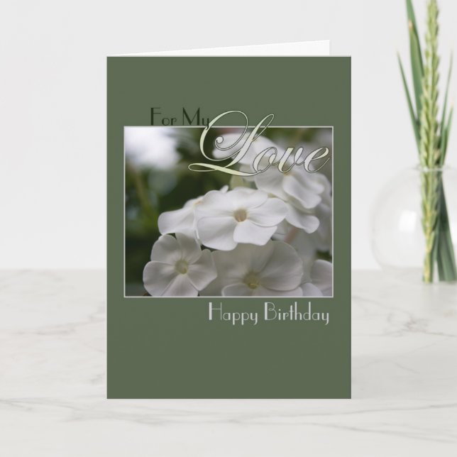 Cartão Feliz aniversário para o meu amor (Frente)