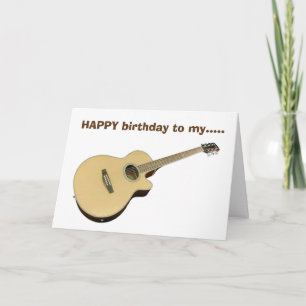 CARTÃO FELIZ ANIVERSÁRIO PARA O MEU FAVORITO "GUITARISTA"