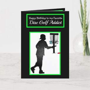 Cartão Feliz Aniversário para o meu Golfer de Disco Favor