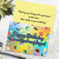 Feliz Aniversário Para Um Empregado Valorizado