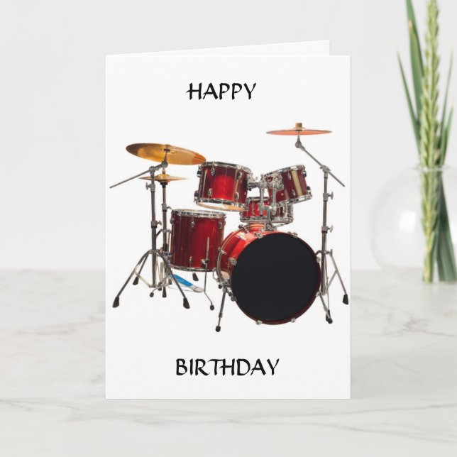 CARTÃO FELIZ ANIVERSÁRIO PARA UM INCRÍVEL "DRUMMER" (Frente)