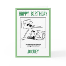 Feliz aniversário para um Jockey