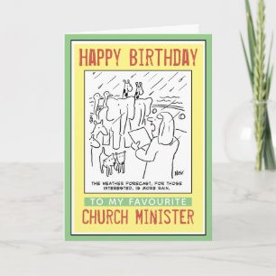 Cartão Feliz Aniversário para um Ministro da Igreja ou Pa