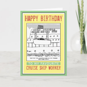 Cartão Feliz Aniversário para um Trabalhador de Navios de