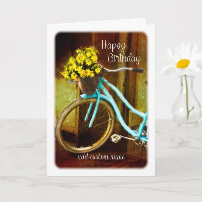 Cartão Feliz Aniversário para uma amiga bonito flor rosa (Planta pequena)