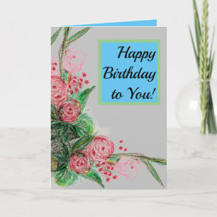 Cartão Feliz aniversário para você!