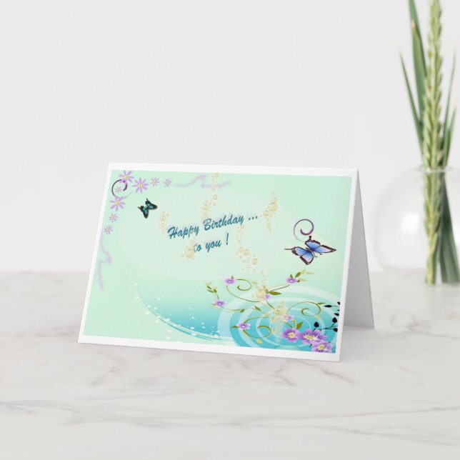 Cartão Feliz Aniversário para você (Frente)