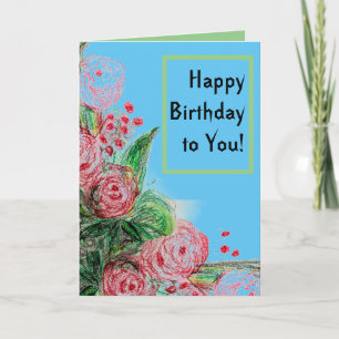 Cartão Feliz aniversário para você!