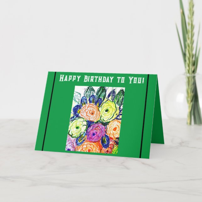 Cartão Feliz aniversário para você (Frente)