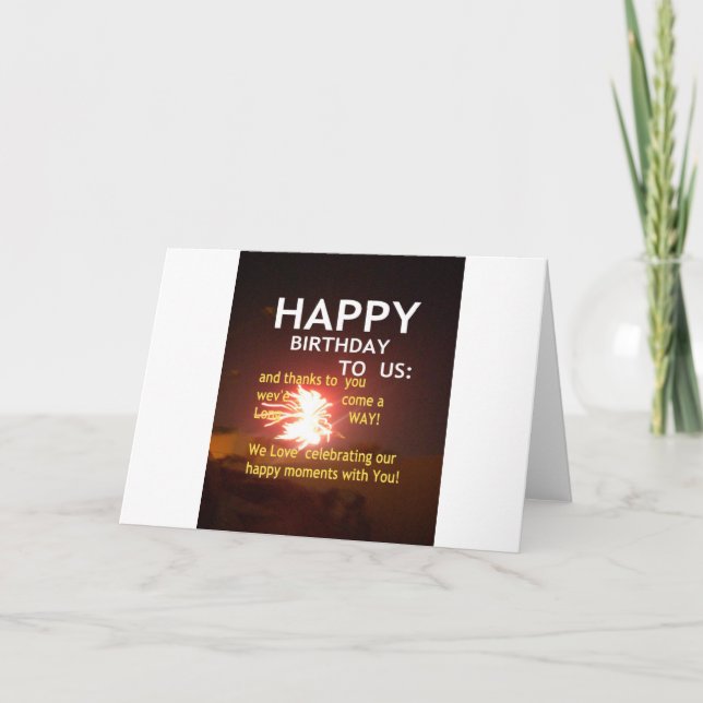 Cartão Feliz aniversário para você (Frente)