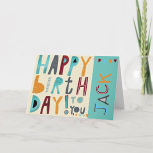 Cartão Feliz Aniversário para Você - Garoto Funky Menina