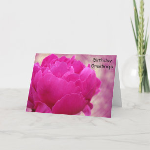 Cartão Feliz aniversário - Peony Swirl