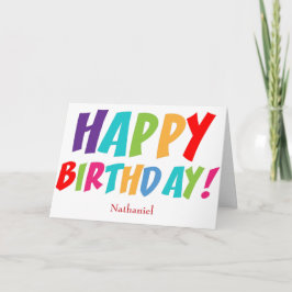 Cartão Feliz Aniversário Personalizado