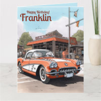 Feliz Aniversário Personalizado Carro Clássico Leg