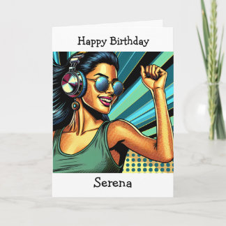 Cartão Feliz Aniversário Personalizado | Pop Art Music Lo