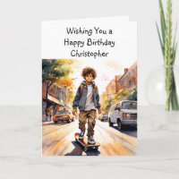 Feliz Aniversário Personalizado | Skateboarder
