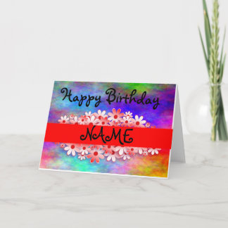 Cartão Feliz Aniversário Personalizar Nome
