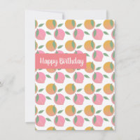 Feliz Aniversário Pêssegos e Fruta das Laranjas