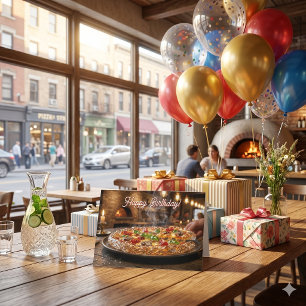 Cartão Feliz Aniversário   Piadas de Pizza Engraçadas