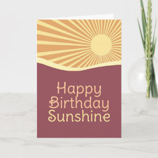 Cartão Feliz Aniversário Placa de Saudação Sunshine Colin