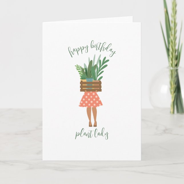 Cartão Feliz Aniversário Planta Dama (Frente)