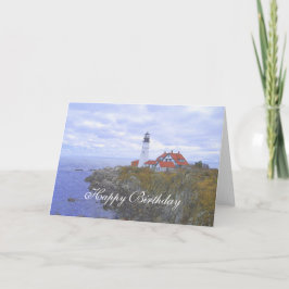 Cartão Feliz aniversário, Portland Head Light House Art