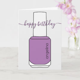 Cartão Feliz Aniversário Povô de Arte Púrpura