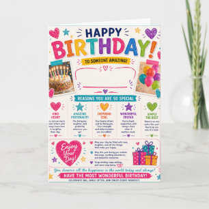 Cartão Feliz Aniversário preencha o Espaço do Nome em Bra