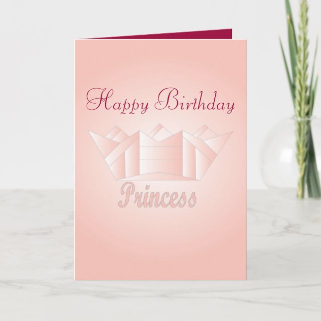 Cartão Feliz Aniversário Princesa (Frente)