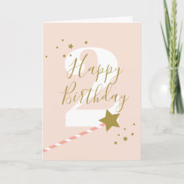 Cartão Feliz aniversário, princesa, idade de 2 anos