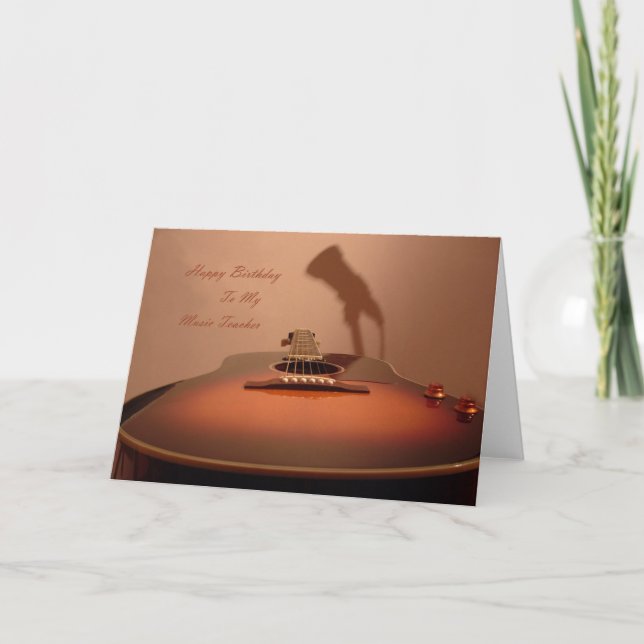 Cartão Feliz Aniversário Professor de Música (Frente)