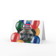 Feliz aniversário Pug dog