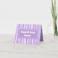 Feliz Aniversário Púrpura Frisada Personalizada