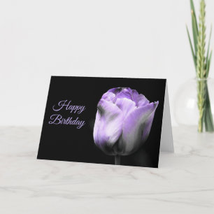 Cartão Feliz Aniversário Púrpura Tulpa *personalizar*