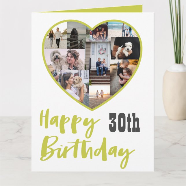 Cartão Feliz Aniversário Qualquer Saudação Multicolagem I (Frente)