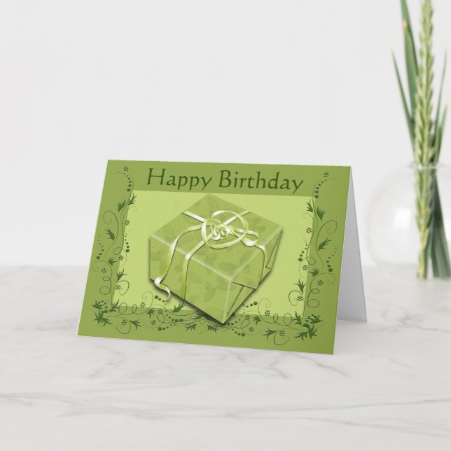 Cartão Feliz Aniversário - Qualquer Um (Frente)