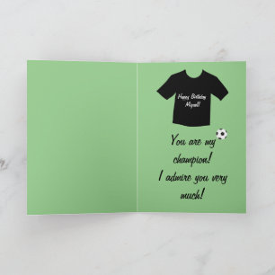 Cartão Feliz aniversário que cachorro ama futebol america