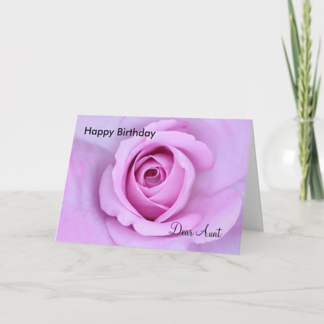 Cartão Feliz aniversário, querida tia (Frente)